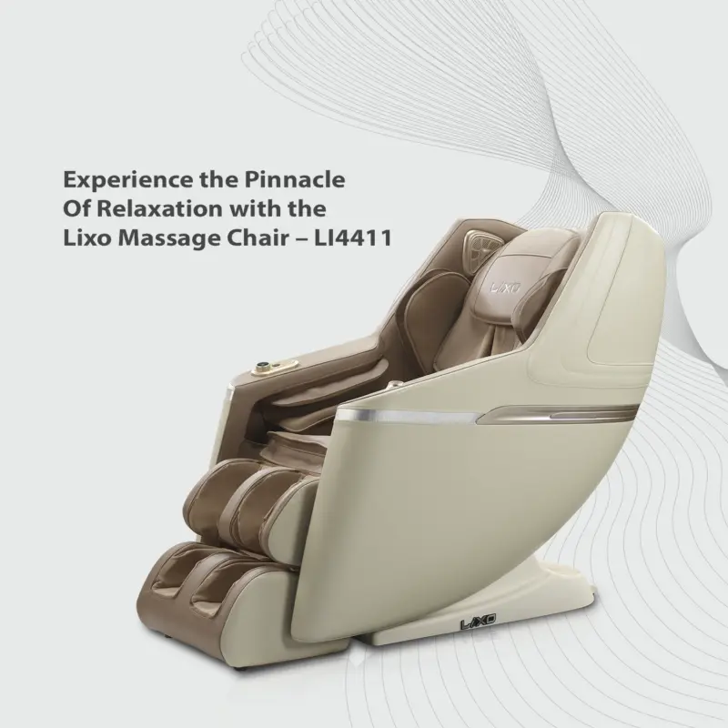 Banner image of Lixo LI4411 massage chair with “Experience the Pinnacle of Relaxation”
