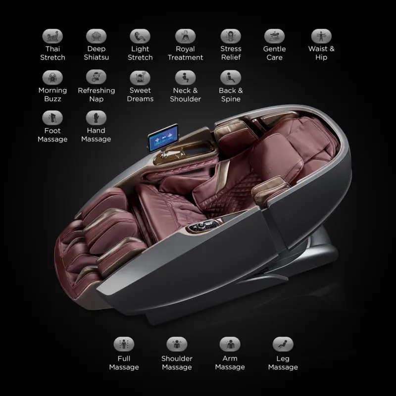 Lixo LI7001 Massage Chair - Full Product View with Features Highlighted