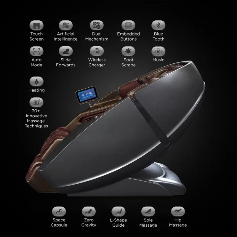 Lixo LI7001 Massage Chair - Full Product View with Features Highlighted