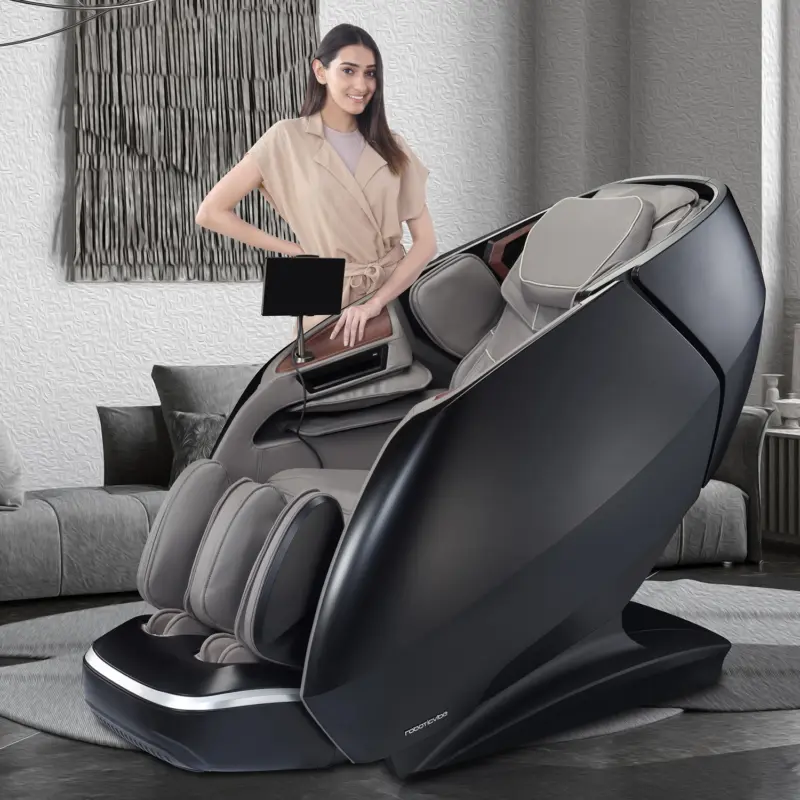 RoboticVibe Massage Chair - RV8585 Black+Grey - Image 12