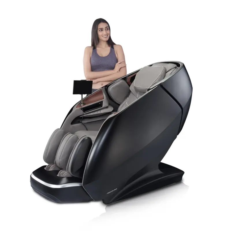 RoboticVibe Massage Chair - RV8585 Black+Grey - Image 8